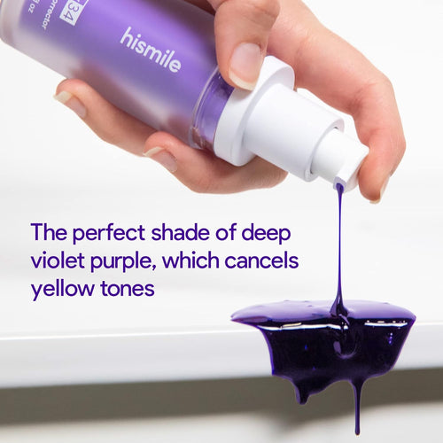 Using blue and purple tones to balance out yellow tones in your teeth